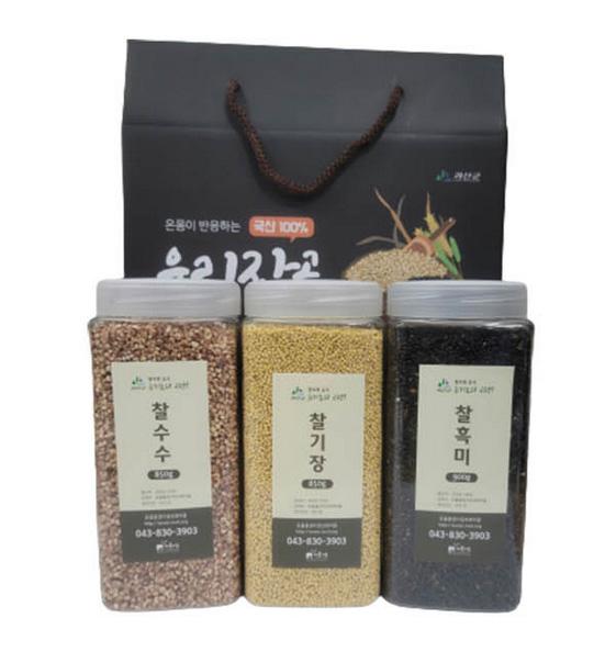  [2026명절쿠폰상품][둔율올갱이마을] 잡곡3종세트 (찰기장850g+찰수수850g+찰흑미900g)
