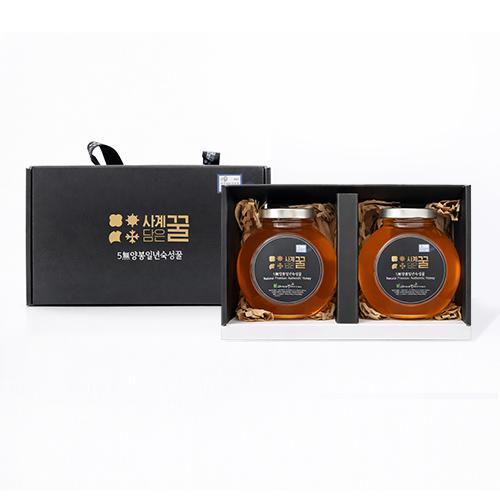 [사계담은꿀]5無 프리미엄 숙성 꿀(450g X 2병)